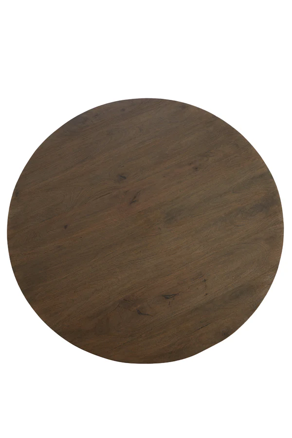 Dining table 120x76 cm PALMIRA wood oil brown+matt beige - Image 2