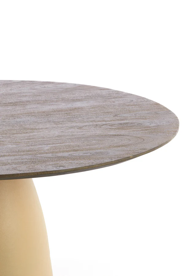 Dining table 120x76 cm PALMIRA wood oil brown+matt beige - Image 5