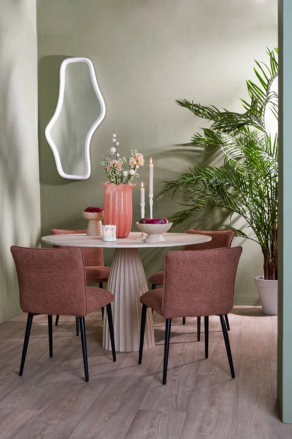 Dining table 120x78 cm VEGLIA matt sand+light brown spotted - Image 6