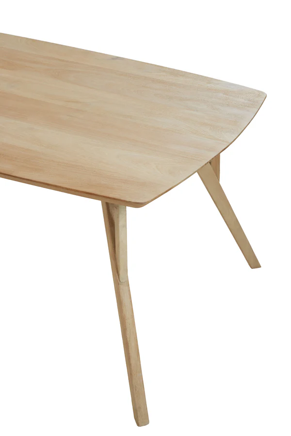 Dining table 200x100x76 cm QUENZA mango wood natural - Image 5