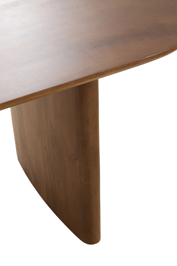 Dining table 220x100x76 cm AYMARA acacia wood dark brown - Image 3