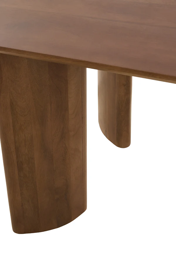 Dining table 220x100x76 cm AYMARA acacia wood dark brown - Image 4
