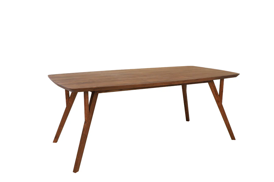 Dining table 220x100x76 cm QUENZA acacia wood brown - Image 2