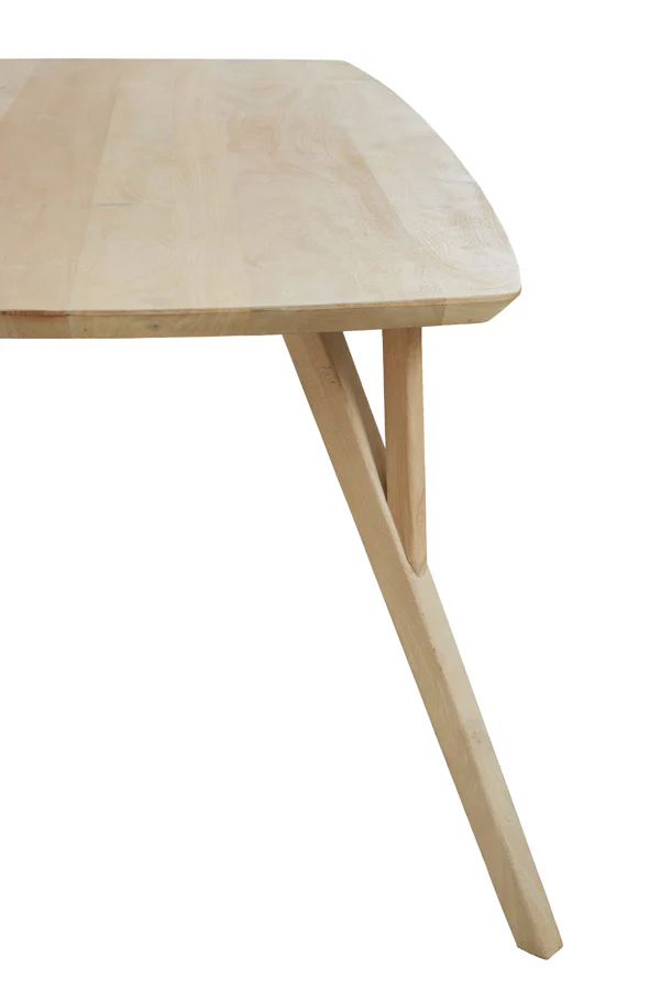 Dining table 220x100x76 cm QUENZA mango wood natural - Image 4