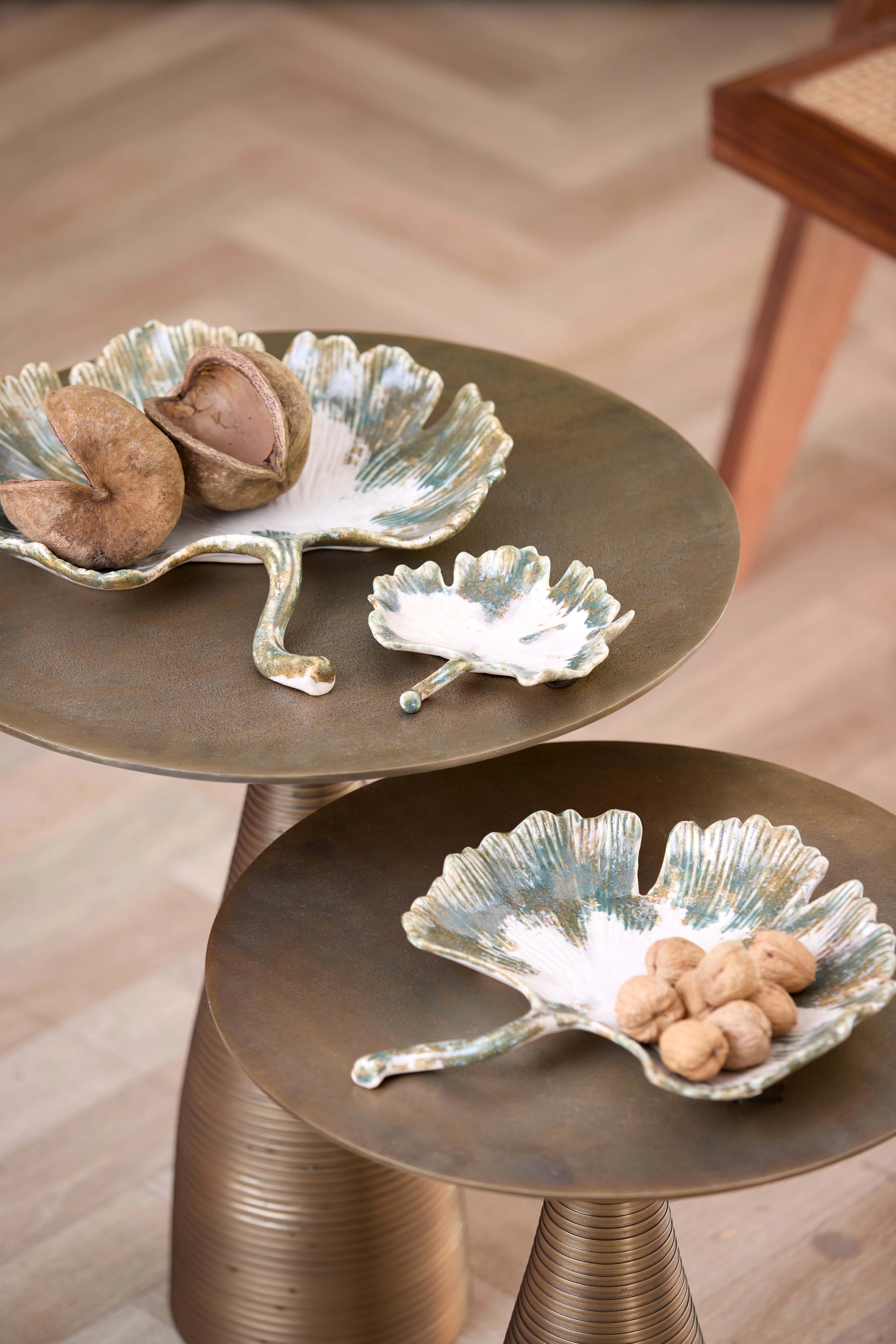 Dish 30,5x30,5x5 cm REDIU ceramics cream+olive green - Image 3