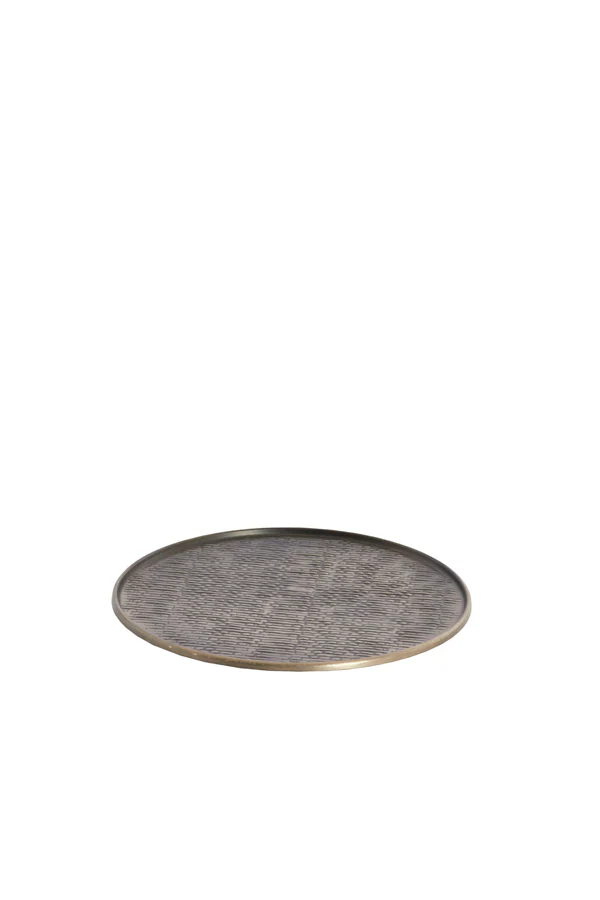 Dish 32x1 cm MANAROLA dark brown-bronze