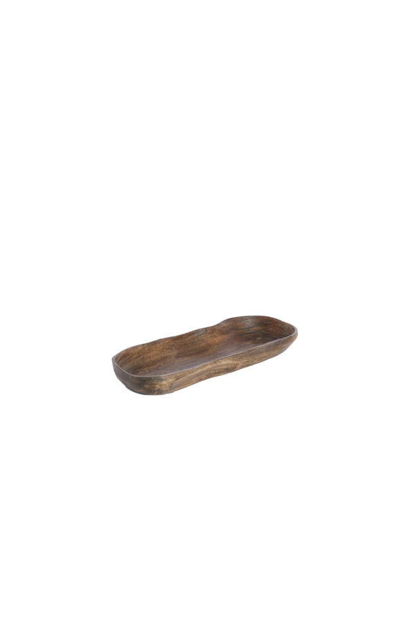 Dish 34,5x14x4 cm BUGABA wood antique brown - Image 2