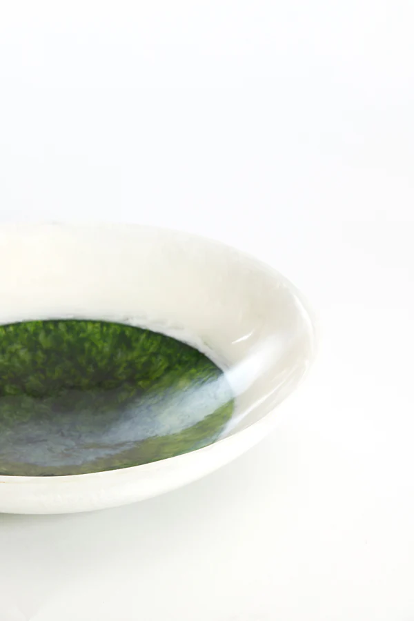 Dish 34x7,5 cm BINANGA white+green - Image 2