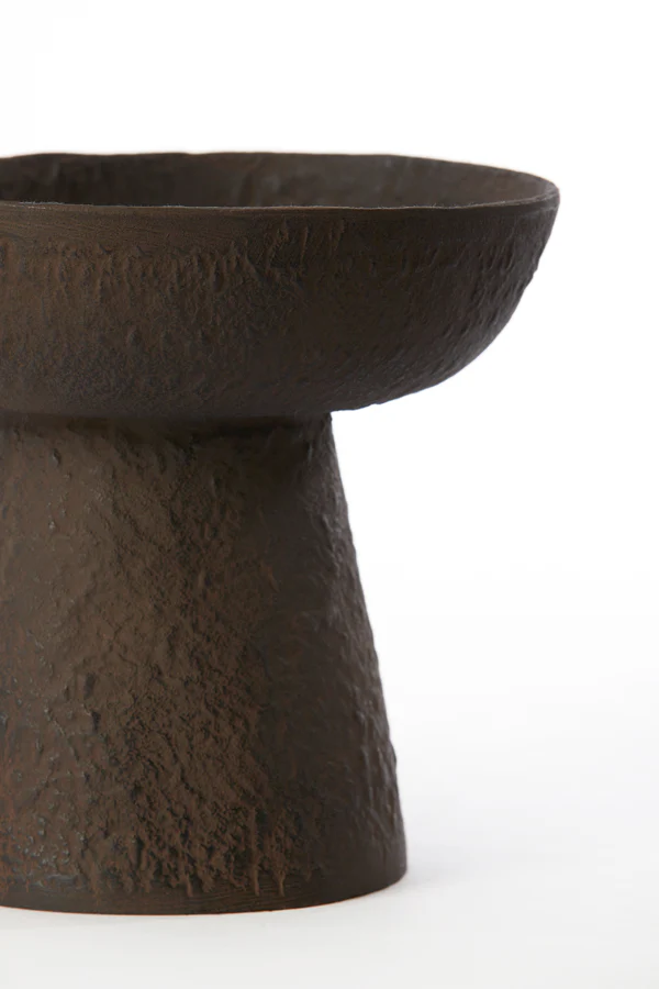 Dish on base 20,5x18 cm OTA dark brown - Image 2