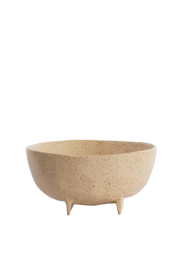Dish on base 21x20,5x10 cm ROSANA sand+light brown spotted - Image 2