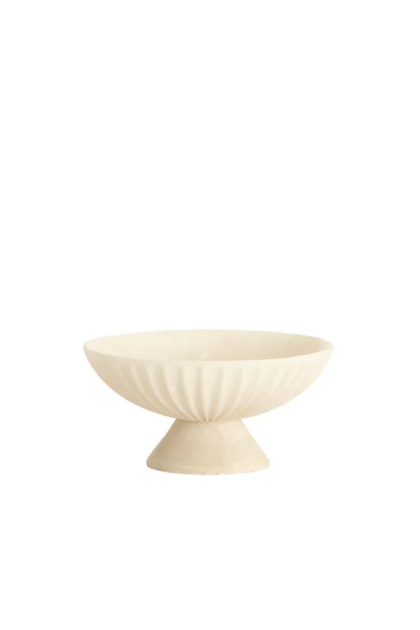 Dish on base 25x12 cm SHILA cream