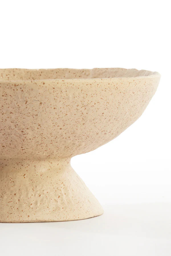 Dish on base 25x24x12,5 cm OTA sand+light brown spotted - Image 2