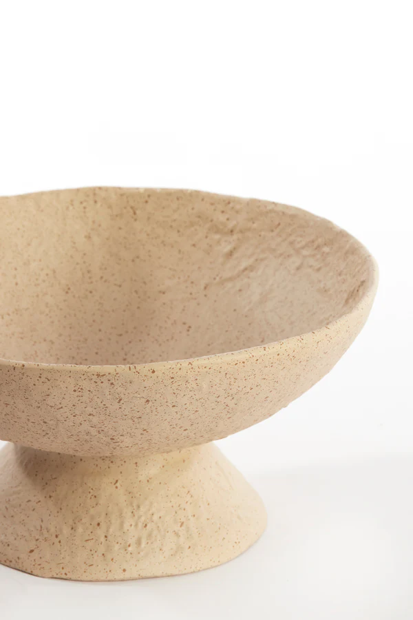 Dish on base 25x24x12,5 cm OTA sand+light brown spotted - Image 3