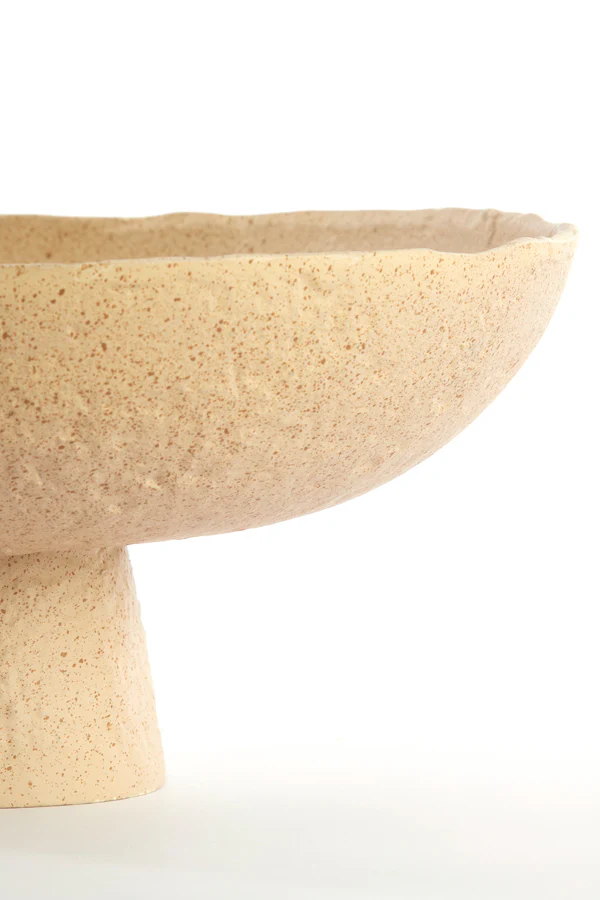 Dish on base 38,5x17,5 cm OTA sand+light brown spotted - Image 2