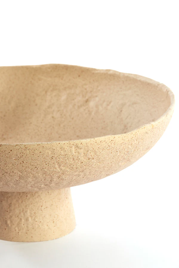 Dish on base 38,5x17,5 cm OTA sand+light brown spotted - Image 3