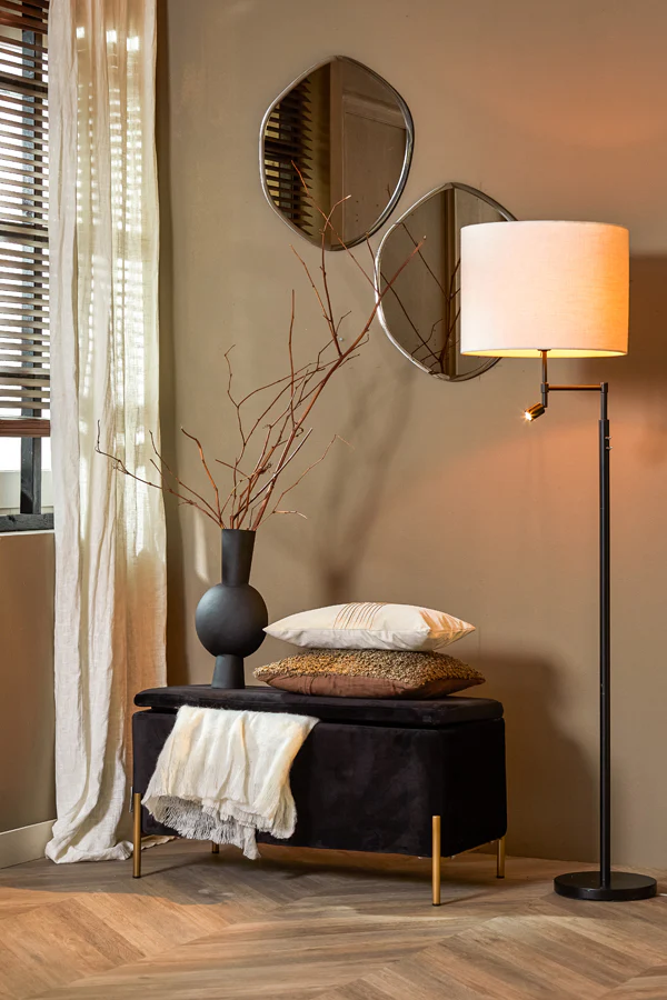 Floor lamp 25x140 cm MONTANA matt black with LED - Image 8