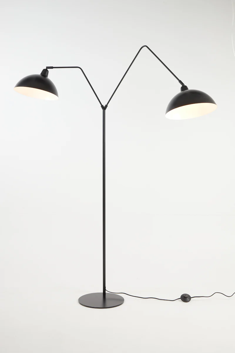 Floor lamp 2L 140x31x180 cm ORION matt black - Image 2