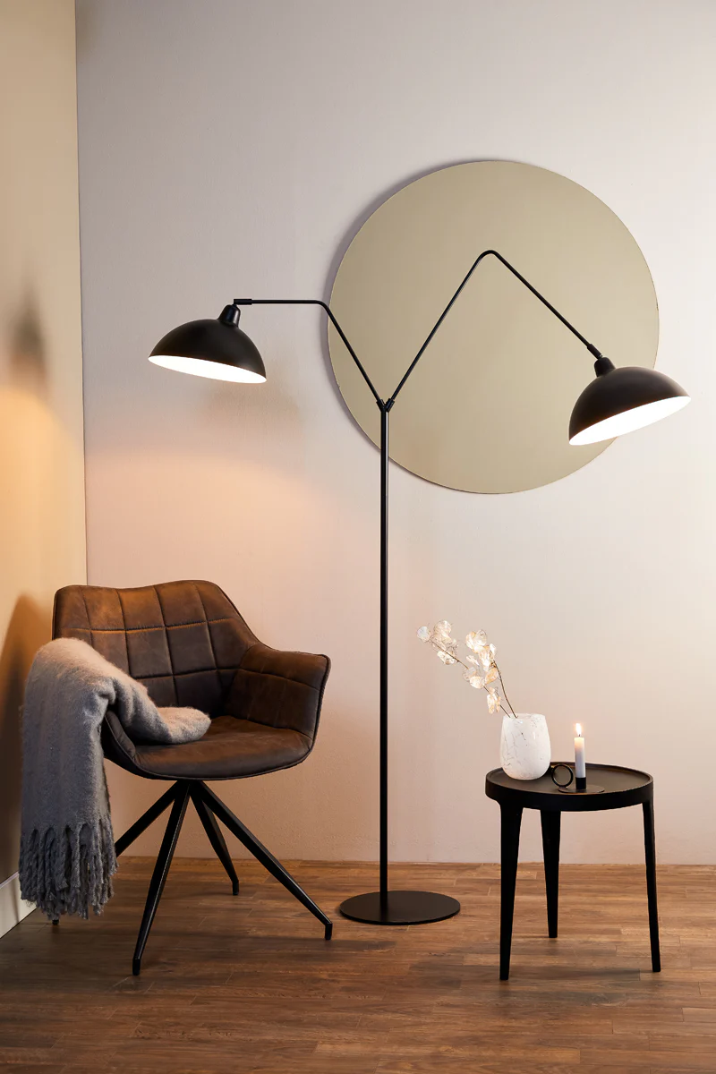 Floor lamp 2L 140x31x180 cm ORION matt black - Image 4