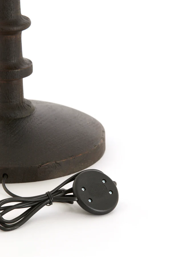 Floor lamp 30x135 cm CECILY wood matt dark russet - Image 2