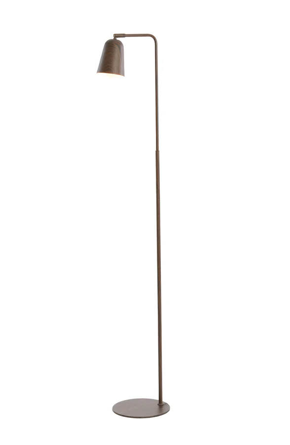 Floor lamp 32,5x23x147 cm SALOMO wood print dark brown - Image 5