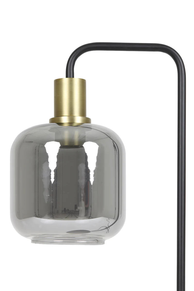 Floor lamp 32x28x155 cm LEKAR antique bronze+smoked glass - Image 7
