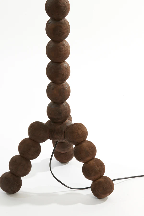 Floor lamp 35x35x130 cm VEGLIO wood matt dark brown - Image 4