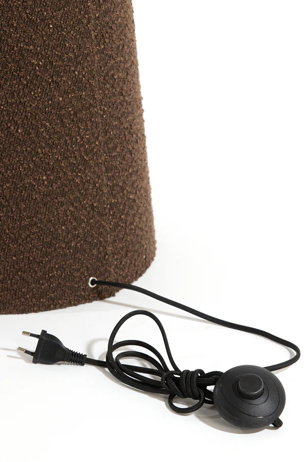 Floor lamp 38x180 cm MICKY bouclé brown - Image 7