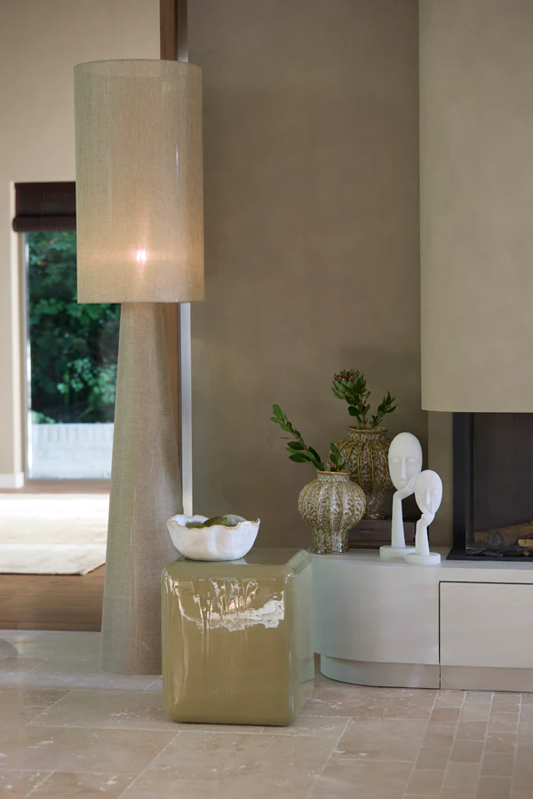 Floor lamp 38x180 cm MICKY linen olive green - Image 6