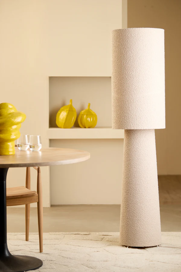Floor lamp 40x165 cm MIKKEL bouclé cream - Image 8