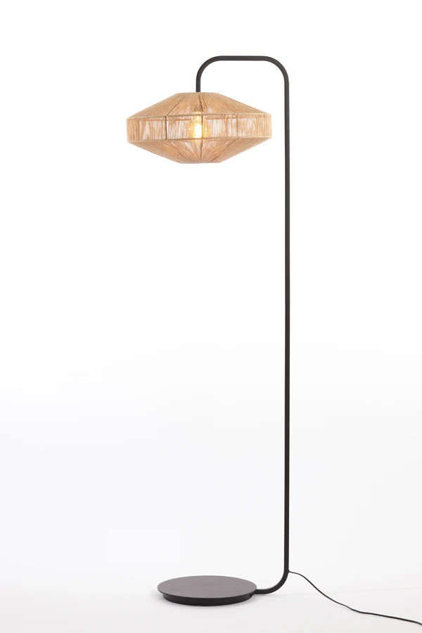 Floor lamp 43x164 cm LYRA natural+matt black - Image 8