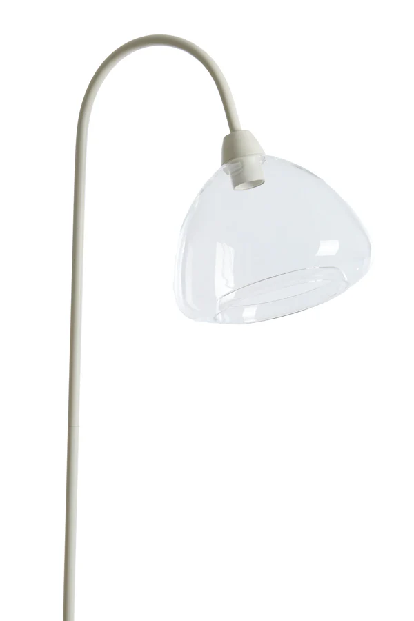 Floor lamp 47x28x160 cm BISHO glass clear+cream - Image 3