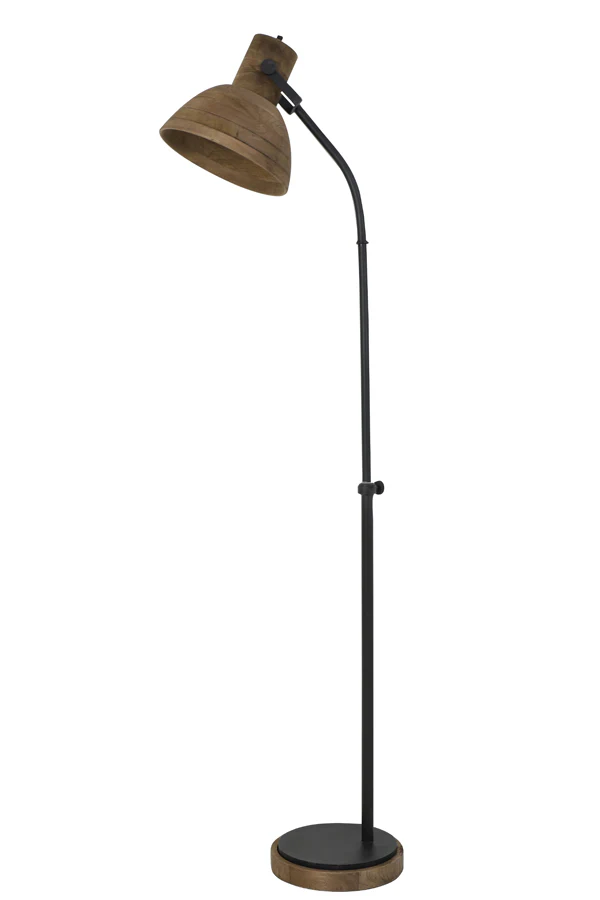 Floor lamp 47x29x129 cm IMBERT wood brown+matt black - Image 2