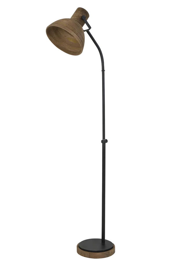 Floor lamp 47x29x129 cm IMBERT wood brown+matt black - Image 5