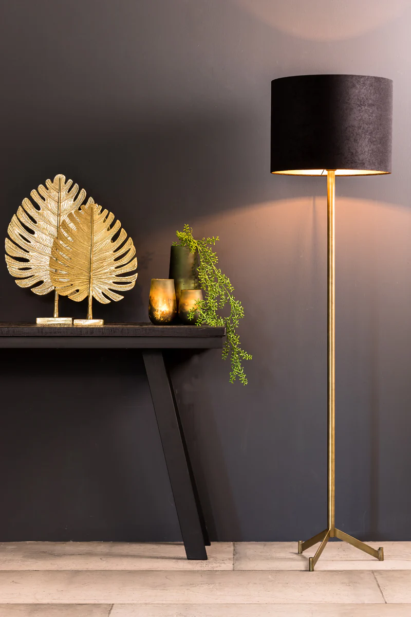 Floor lamp tripod 30x30x131 cm DENNIS antique bronze - Image 3