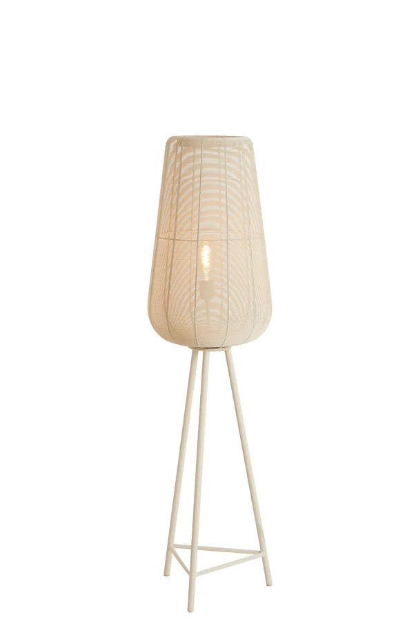 Floor lamp tripod 37x135 cm ADETA matt cream - Image 5