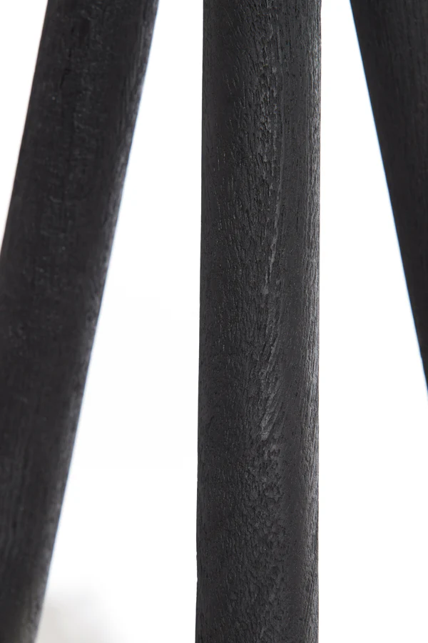 Floor lamp tripod 52x52x122 cm ILIAS wood matt black - Image 3