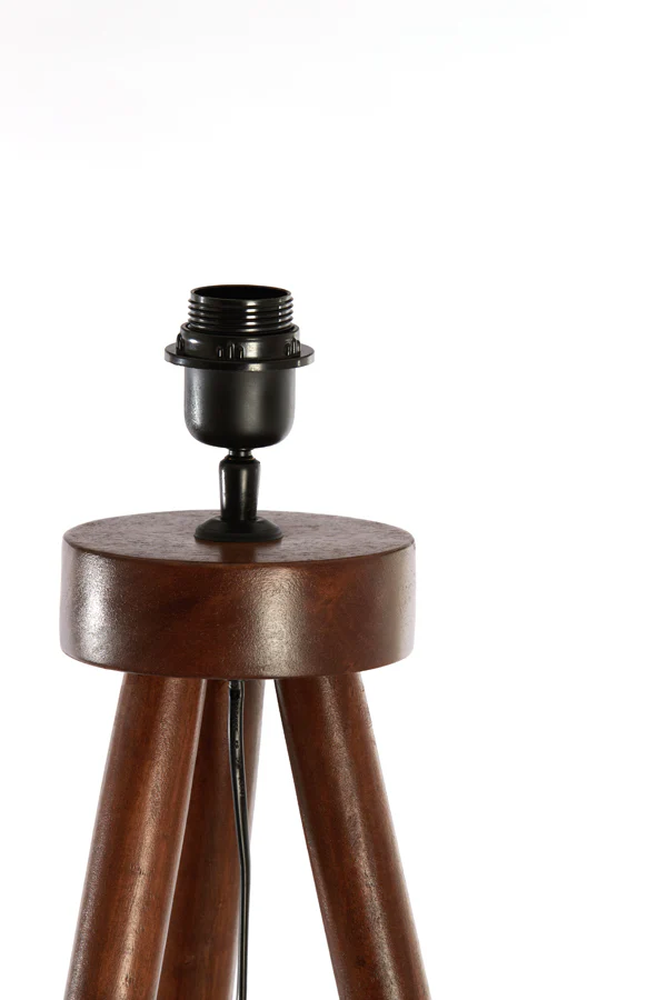 Floor lamp tripod 52x52x122 cm ILIAS wood russet - Image 4