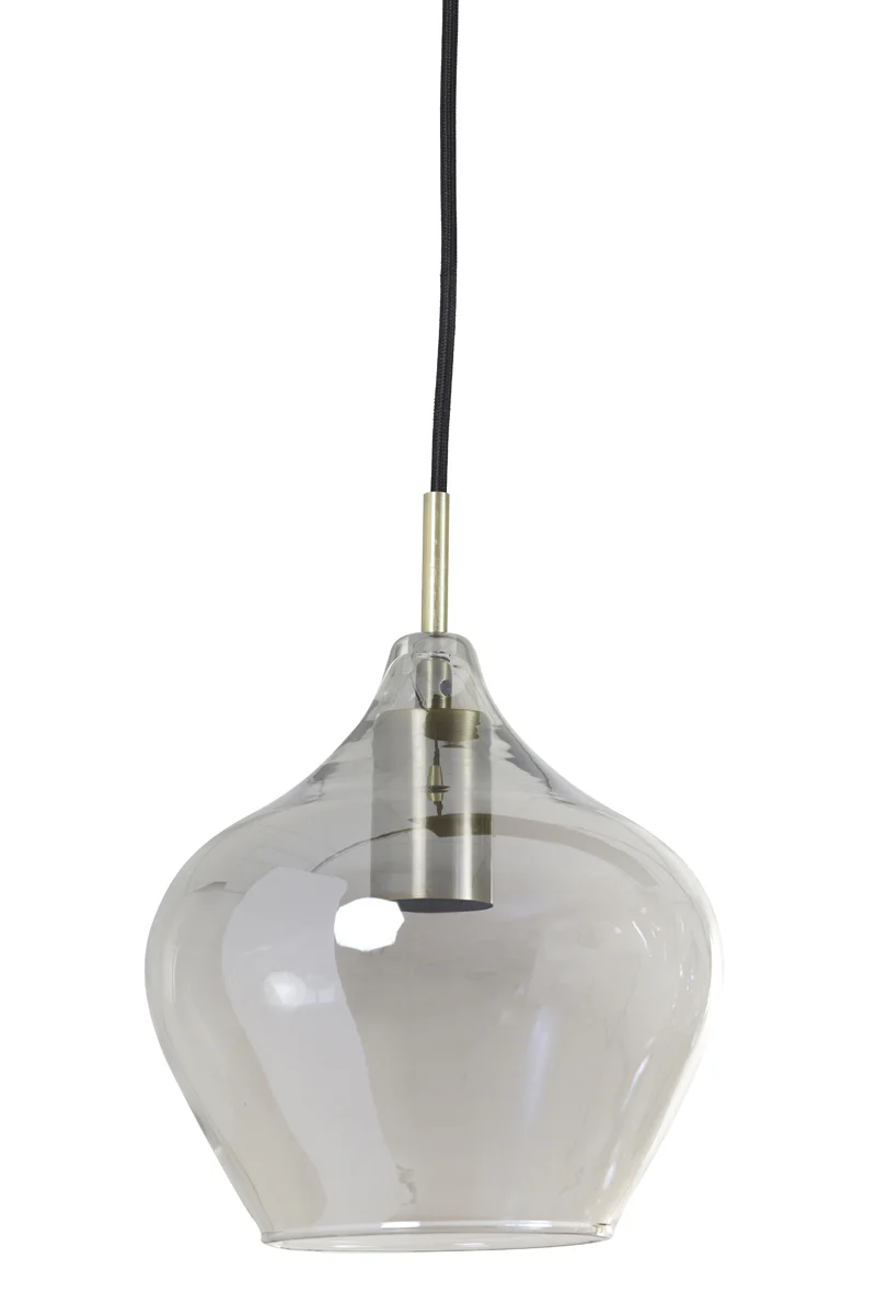 Hanging lamp 10L 124x35x60 cm RAKEL antique bronze+smoked - Image 10