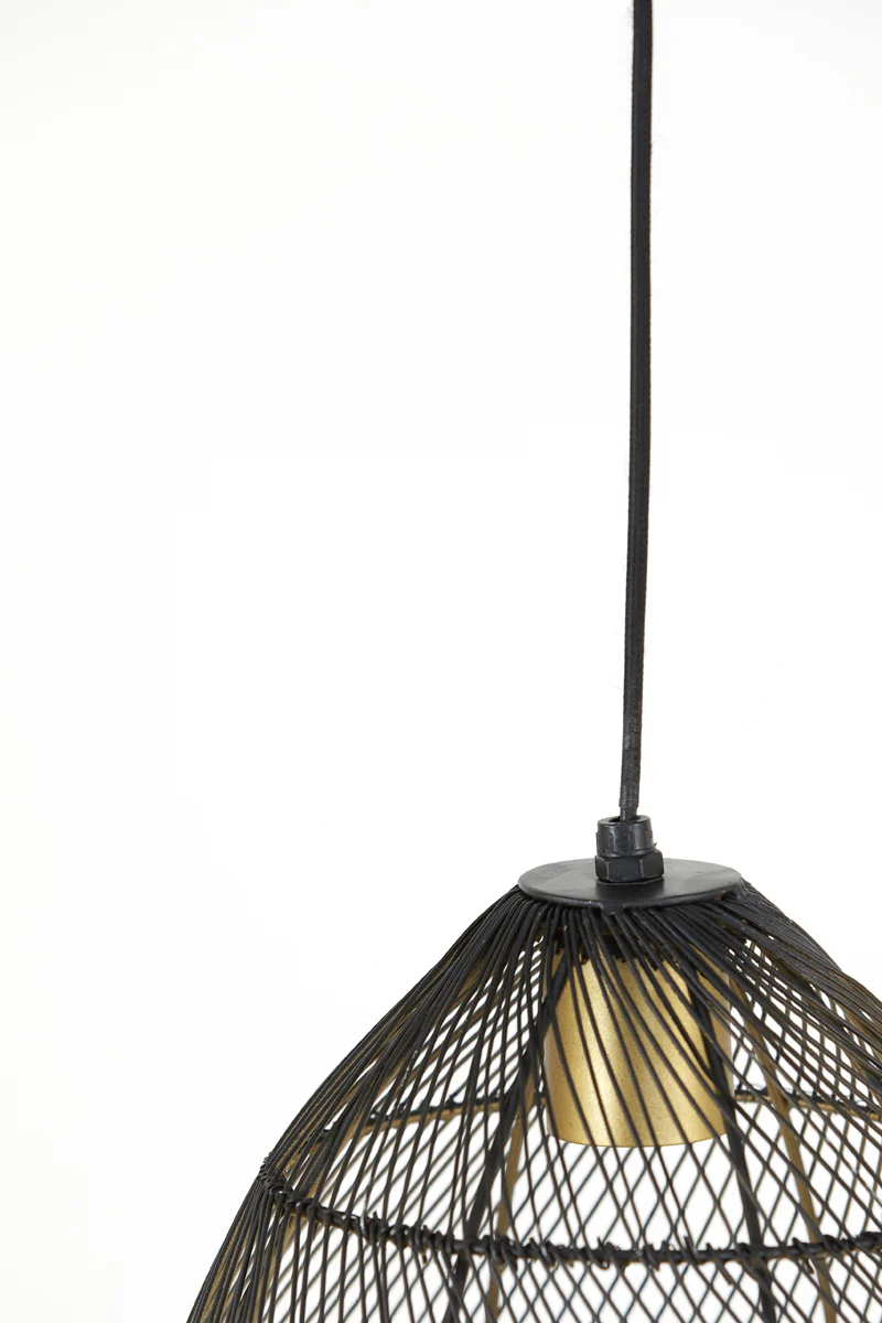 Hanging lamp 23x31 cm MEYA black-gold - Image 5