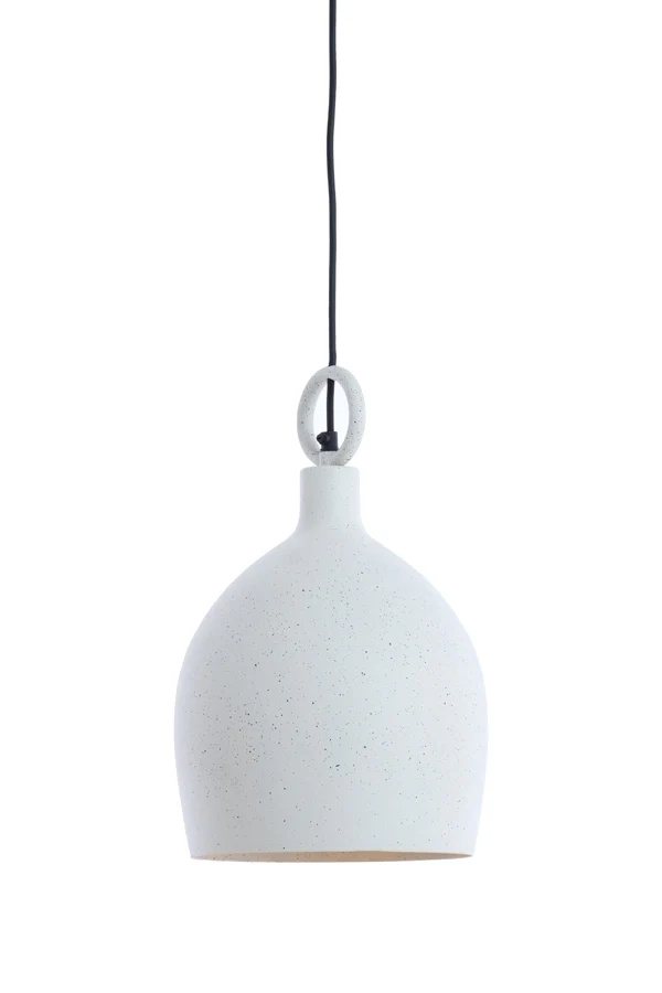 Hanging lamp 24x39 cm ROSERO white+light grey spotted - Image 6