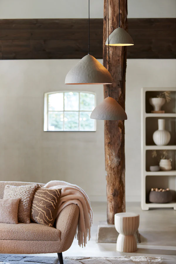 Hanging lamp 25x15 cm ELIMO matt light grey - Image 8