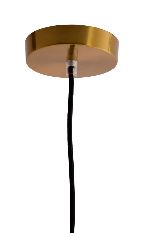 Hanging lamp 25x32 cm LEONA antique bronze+glass amber - Image 2