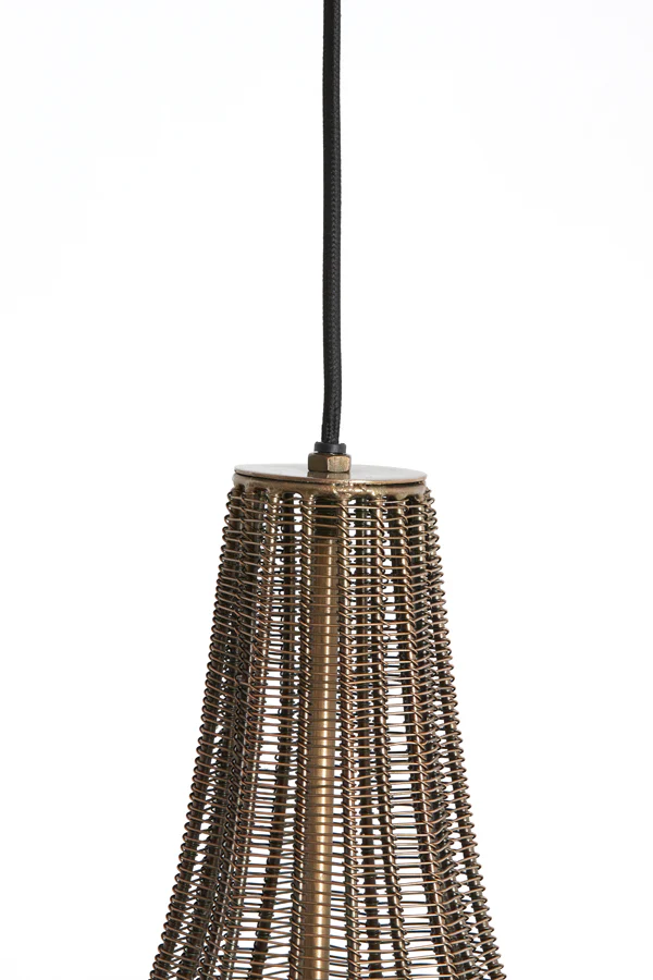 Hanging lamp 25x41,5 cm MARIAMA antique bronze - Image 3
