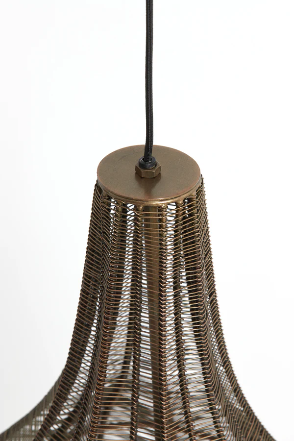 Hanging lamp 25x41,5 cm MARIAMA antique bronze - Image 6