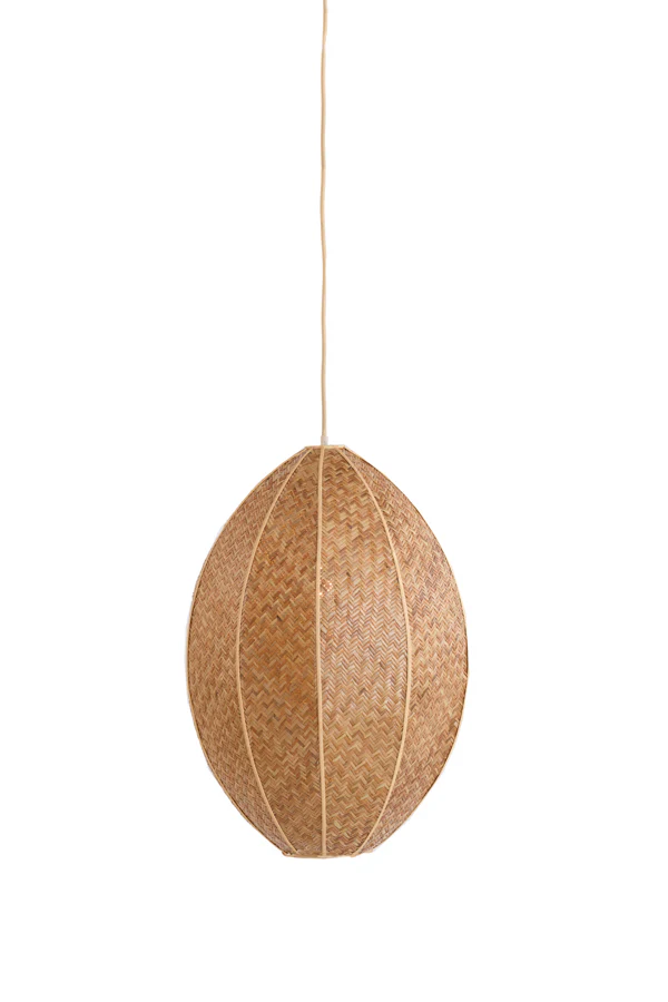 Hanging lamp 28,5x38 cm MILATOS webbing brown - Image 6