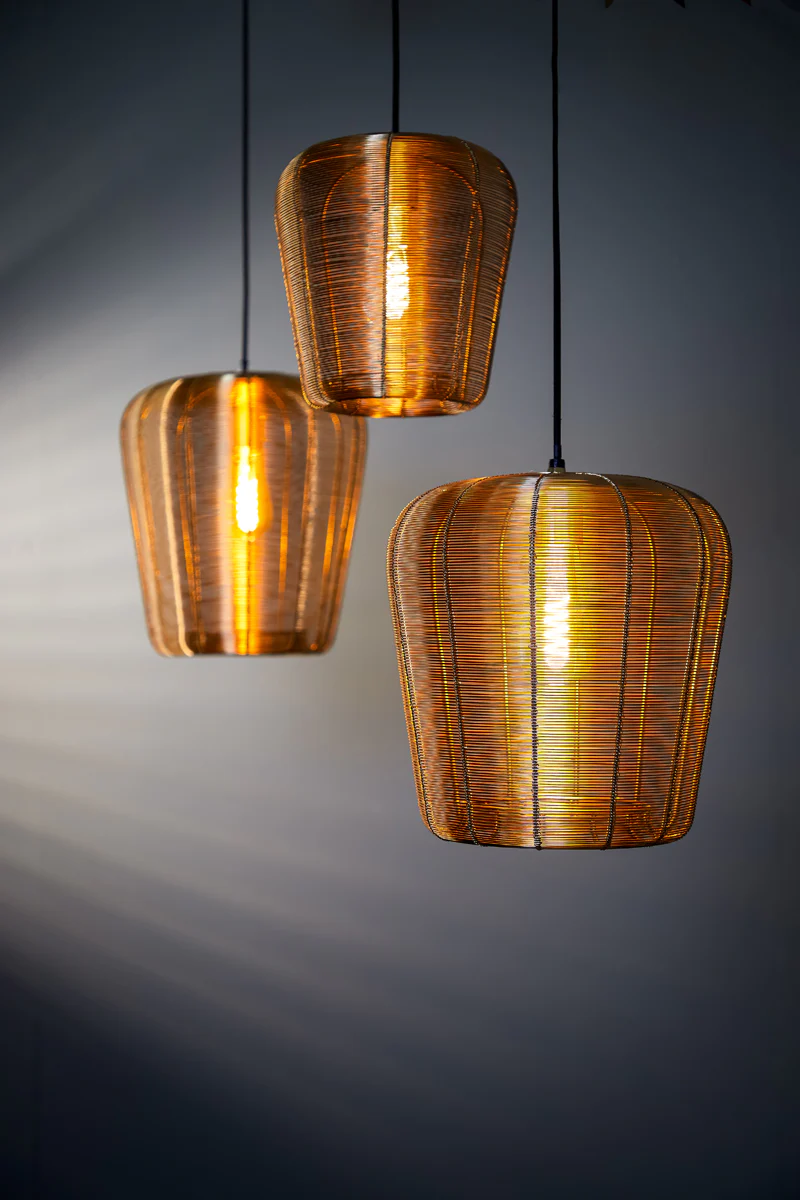 Hanging lamp 28x30 cm ADETA gold - Image 3