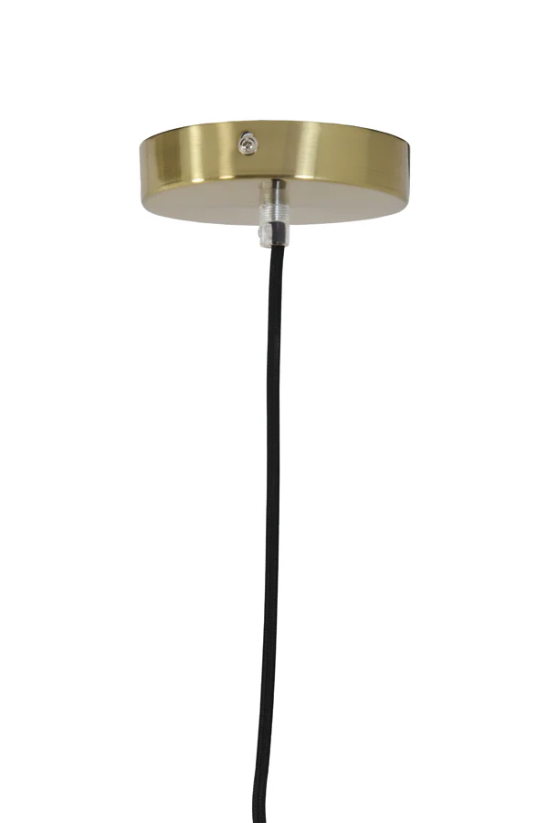 Hanging lamp 30 cm MAGDALA glass light grey+gold - Image 6