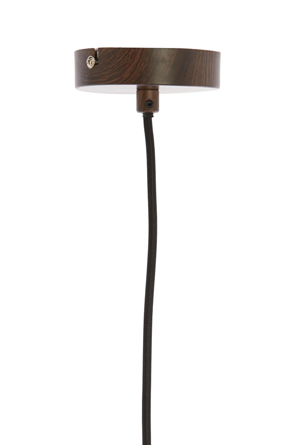 Hanging lamp 30x37,5 cm BIBURY wood print dark brown+white - Image 2