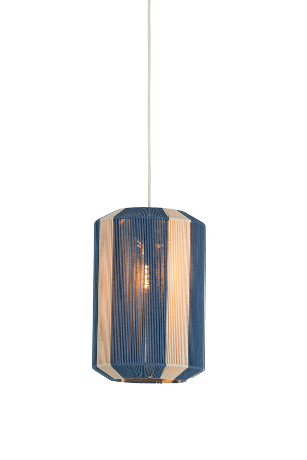 Hanging lamp 30x46 cm KOZANA blue+cream - Image 7