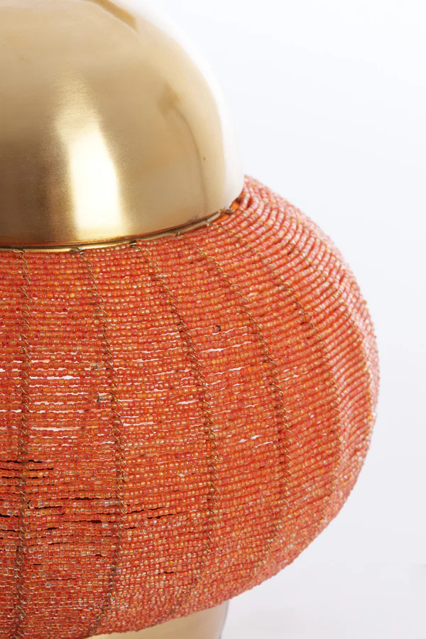 Hanging lamp 33x38 cm CETARA beads orange+bronze - Image 2